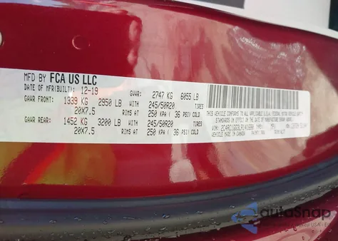 2020 Chrysler Pacifica Limited from USA, damaged, VIN 2C4RC1GG3LR141680